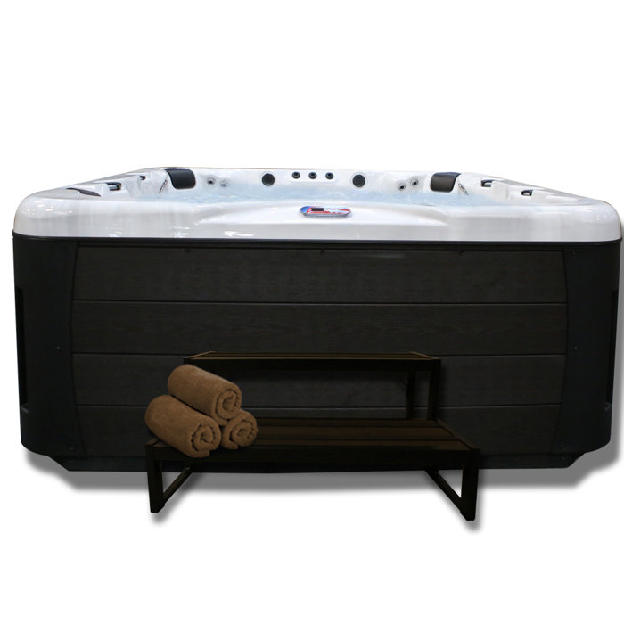 American Spas 7 Person 56 Jet Acrylic Square Hot Tub with Ozonator